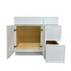 Prior Creek 36" Edgeline Shaker Right Drawer Vanity in White - Image 3