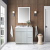 Prior Creek 36" Edgeline Shaker Right Drawer Vanity in White